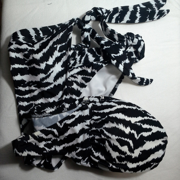 Victoria's Secret bikini swimsuit S L Zebra Black - Picture 8 of 8
